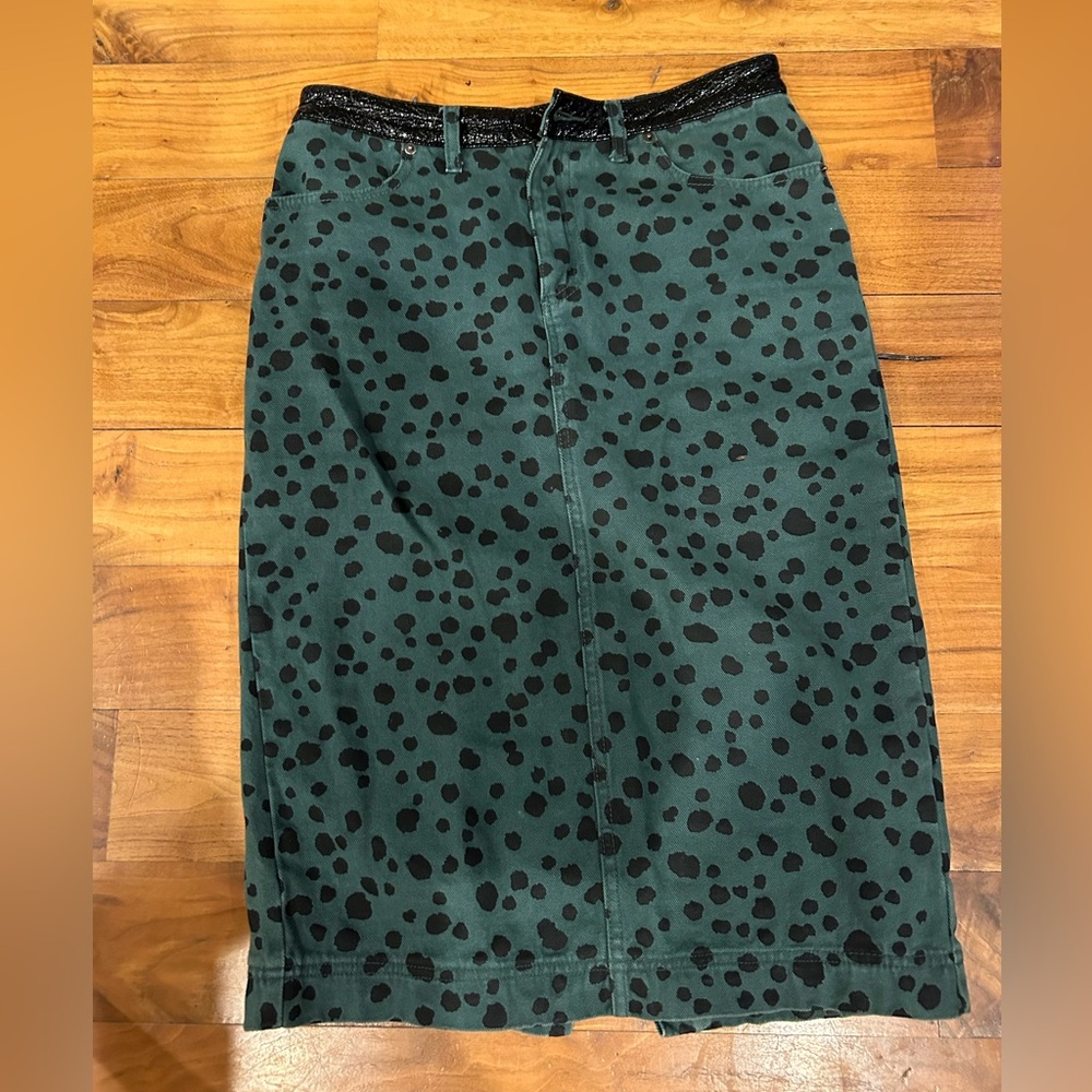 Rachel Antonoff Green Léopard patent leather dress